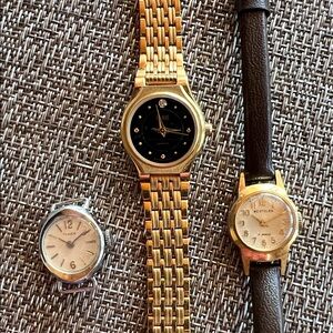 Vintage Women's Watches Not Working Bill Blass Diamond, Timex, Westclox 17 Jewel